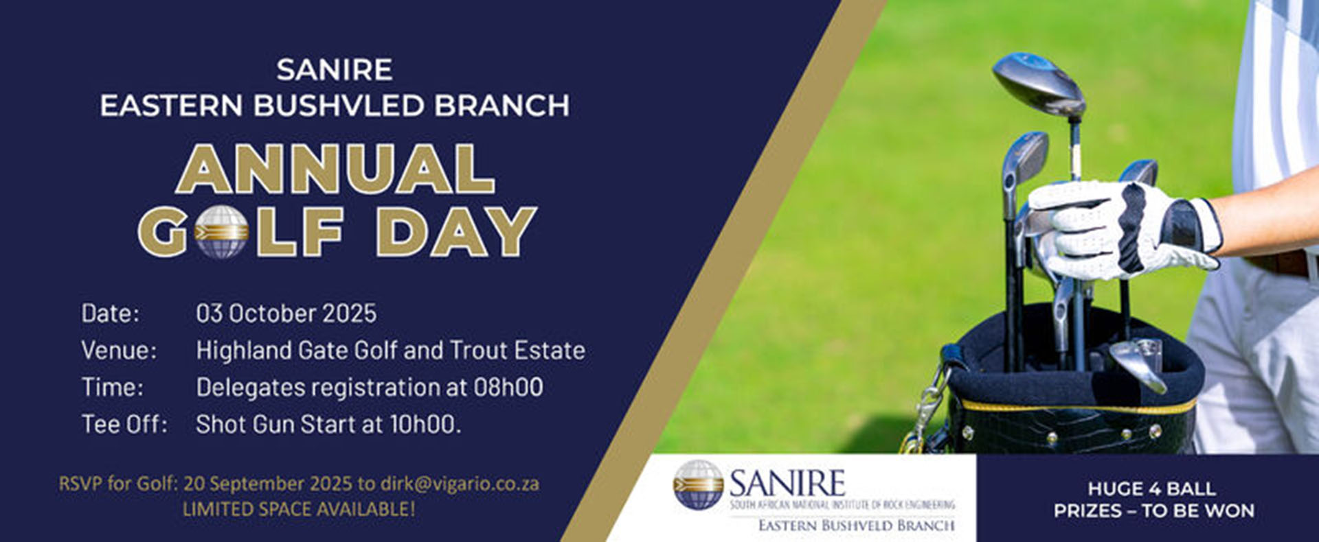 Eastern bushveld Annual Golf Day banner 28082025