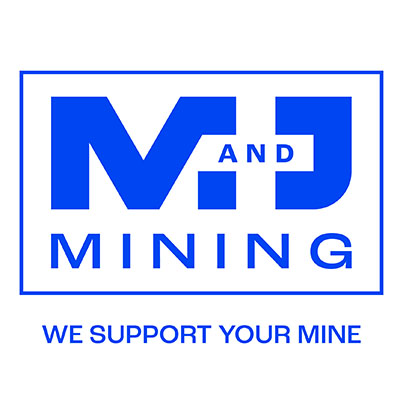 MJ Square logo in frame and line - Blue