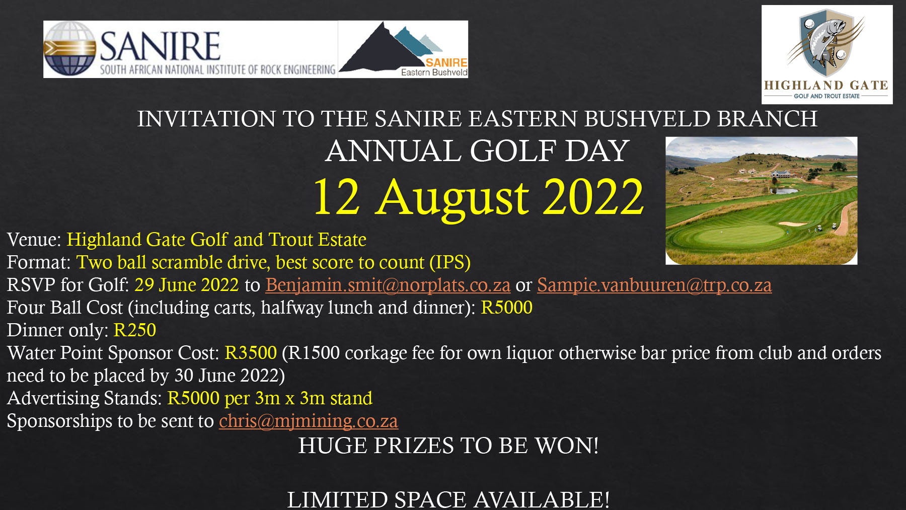 SANIRE EBB Annual Golf Day Invite 20220812